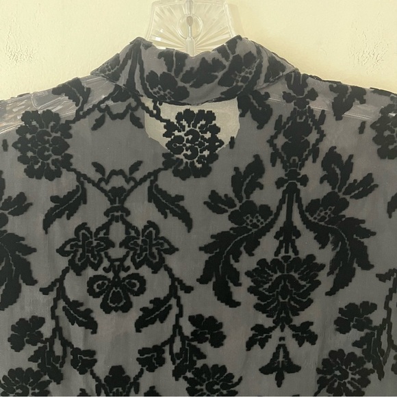 Johnny Was 4 Love & Liberty Floral Adela Silk Blend Velvet Burnout Shirt Tunic - Picture 6 of 16